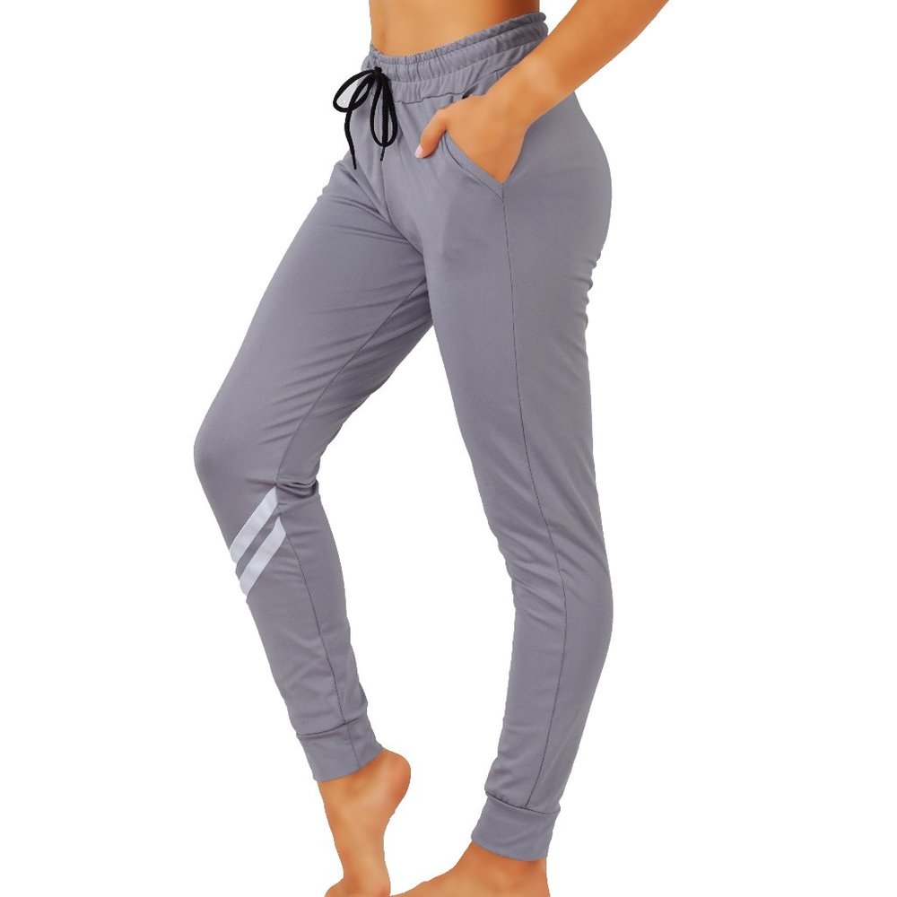 4pcs Set Full Length Joggers Sweatpants with Pockets and elastic waistband